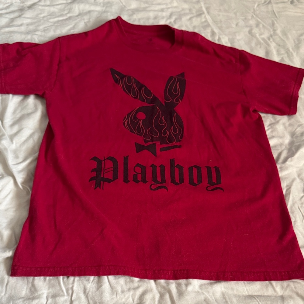 PLAYBOY Men’s Red Flame Logo Tee